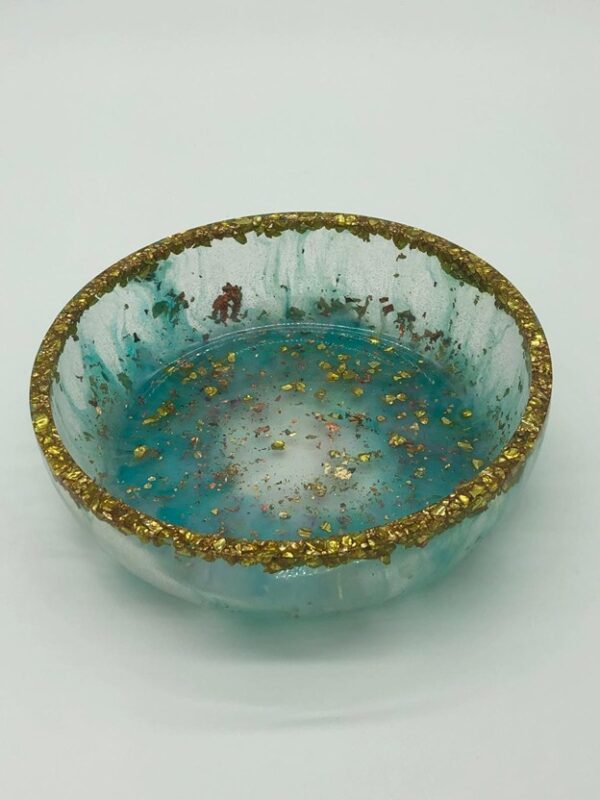 8” Multiple Use Gold Resin Bowl