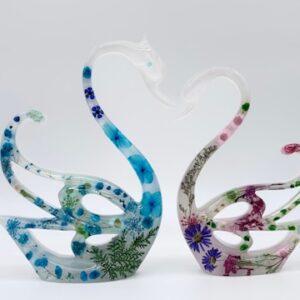 Decorative "Blossoming Bond Swans"