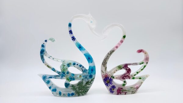 Decorative "Blossoming Bond Swans"